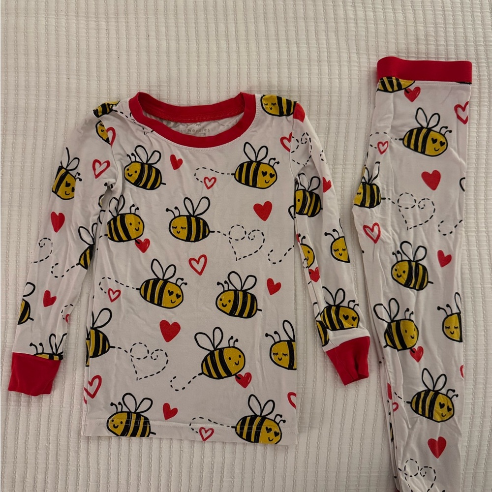 Little Sleepies Bee and Heart Kids Pajama Set - 3T